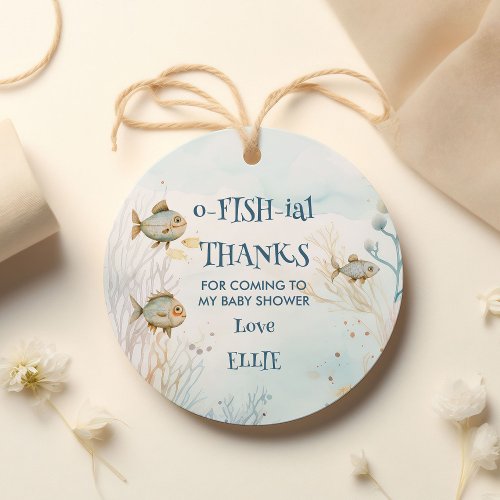 O_fish_ial Thanks Fun Under the Sea Baby Shower Favor Tags
