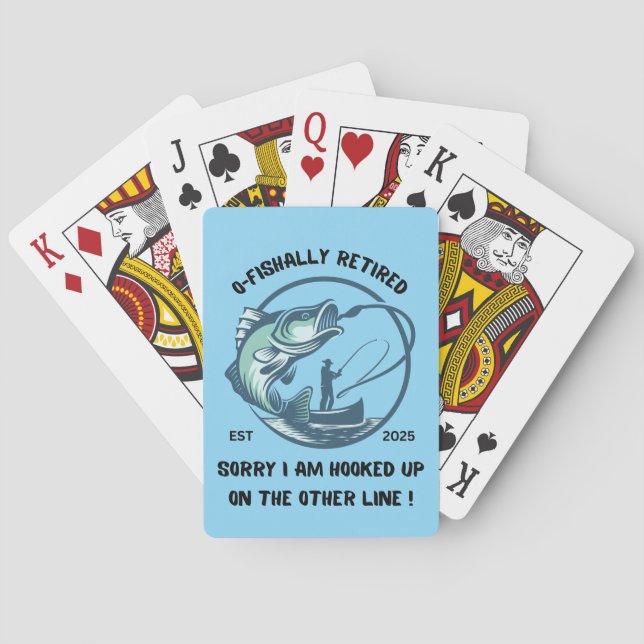 O-Fishally Retired Playing Cards, Retirement Gift Poker Cards (Back)