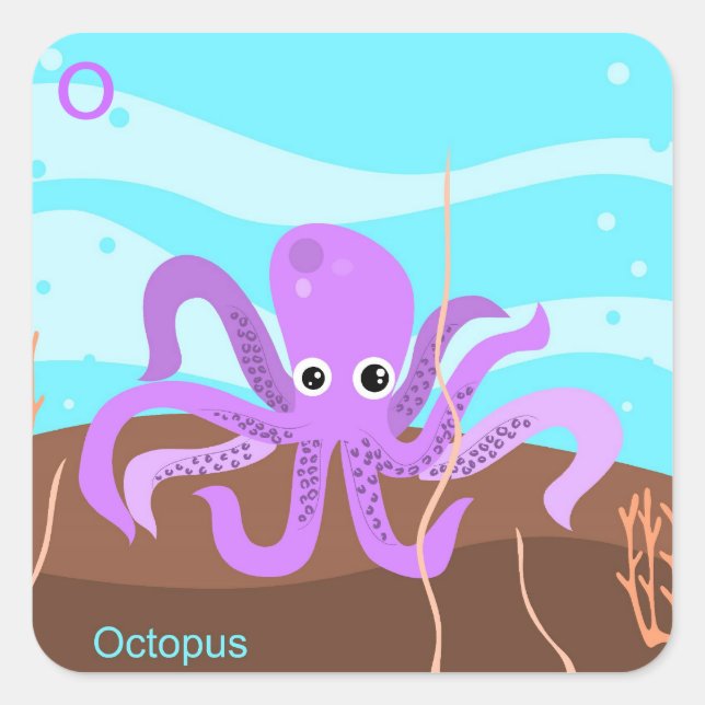 O for octopus Sticker (Front)