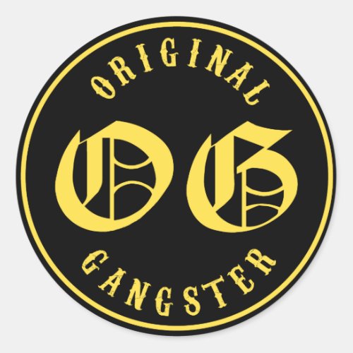 OG Original Gangster Classic Round Sticker