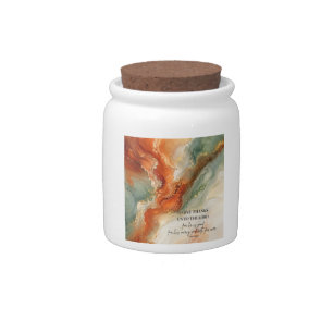  O GIVE THANKS UNTO THE LORD  Thanksgiving Gift Candy Jar