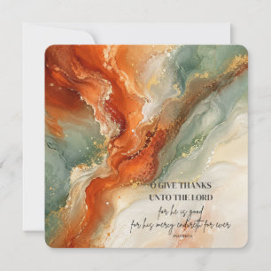 O GIVE THANKS UNTO THE LORD Thanksgiving Gift Invitation