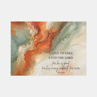 O GIVE THANKS UNTO THE LORD |Thanksgiving Gift Rug