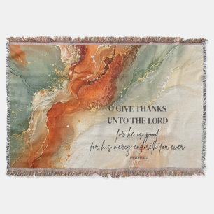 O GIVE THANKS UNTO THE LORD Thanksgiving Gift Throw Blanket