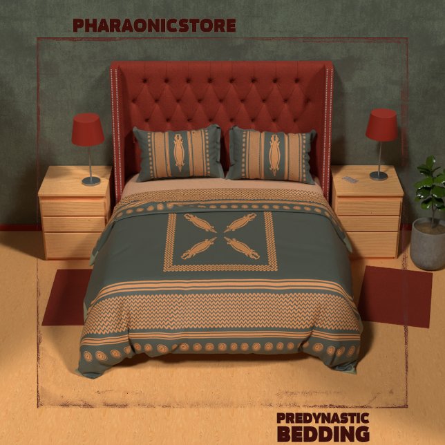 O God Crocodile Predynastic Egypt Duvet Cover (Creator Uploaded)