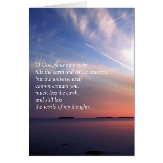 O God, your immensity fills the earth (Front)