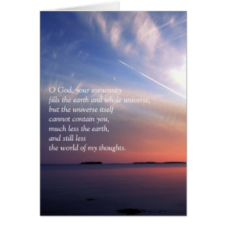 O God, your immensity fills the earth Cards