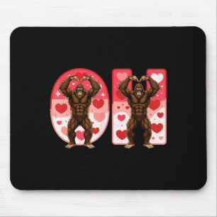 O-h Couples Matching Funny Bigfoot In Midwestern V Mouse Pad