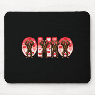 O-h-i-o Funny Bigfoot Ohio In Midwestern Valentine Mouse Pad
