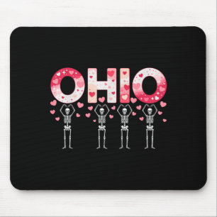 O-h-i-o Funny Skeletons Ohio In Midwestern Valenti Mouse Pad
