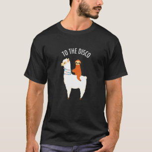 O He Disco  Sloth Riding A Llama Alpaca T-Shirt