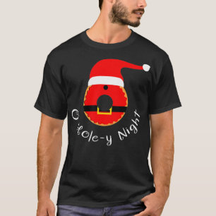 O Holey Night Funny Donut Santa Hat Christmas O Ho T-Shirt