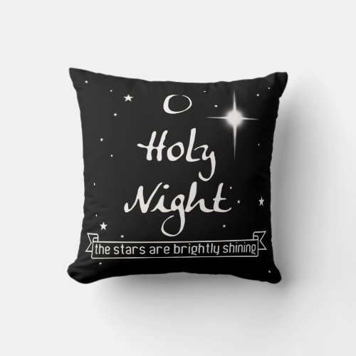 O Holy Night 16 x 16 Holiday Throw Pillow