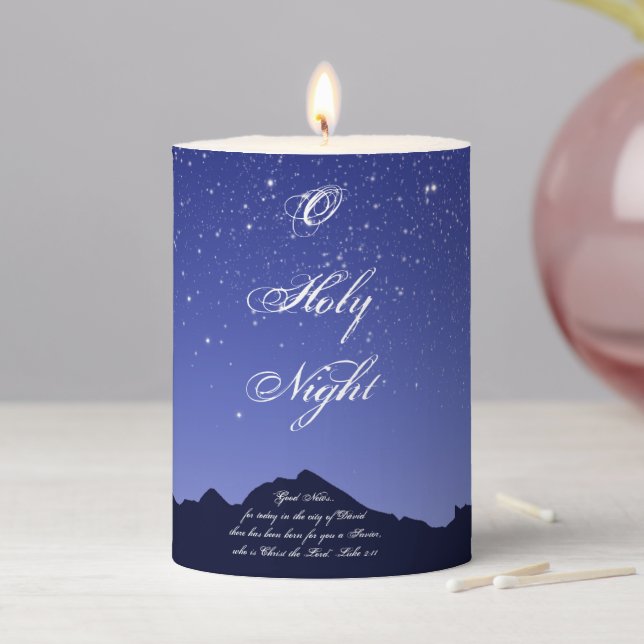 O Holy Night 3x4 Pillar Candle (In Situ)