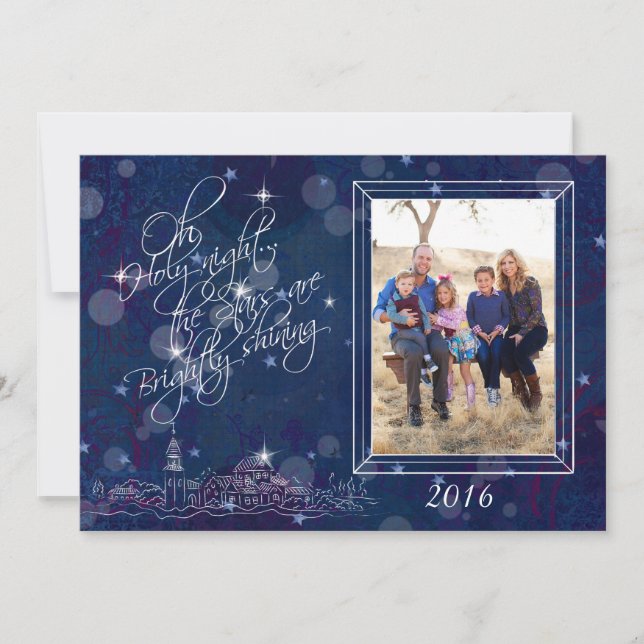 O Holy Night 5x7 Photo Card Template (Front)