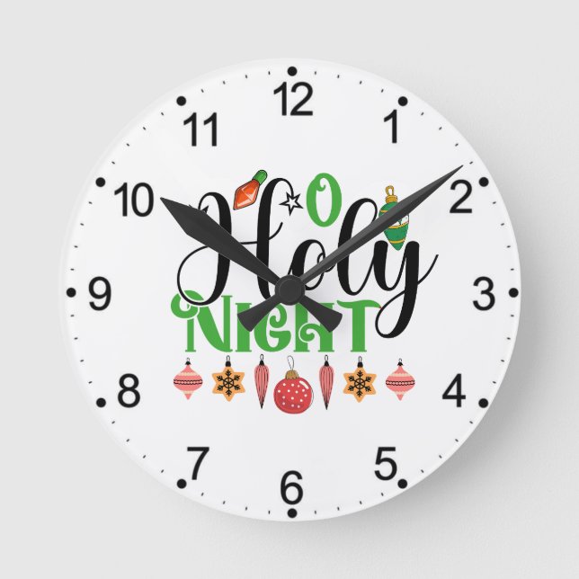O Holy Night-84603 Round Clock (Front)