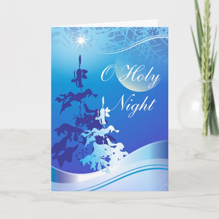 O Holy Night Bible Verse Isaiah 9 6 Christmas Card Zazzle Com