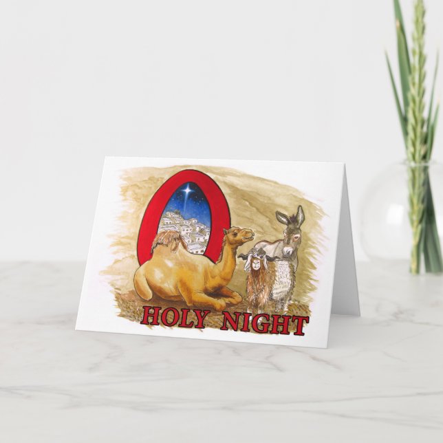 O Holy Night blank Holiday Card (Front)