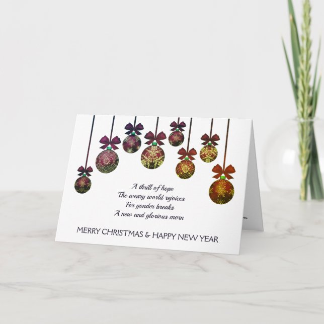 O HOLY NIGHT Christian Christmas  Holiday Card (Front)