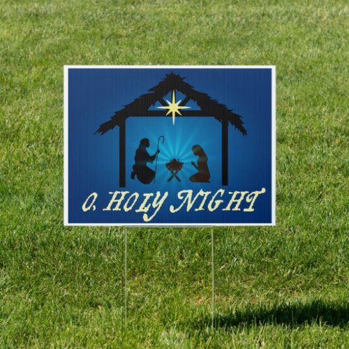 O Holy Night Christian Christmas Sign