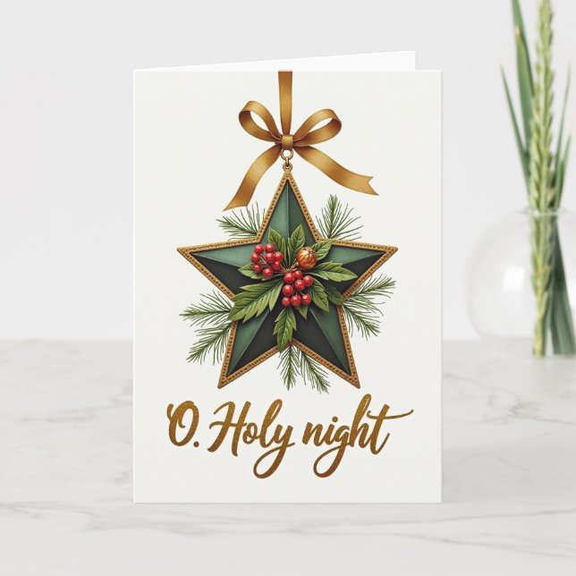 O Holy Night Christmas Card (Front)