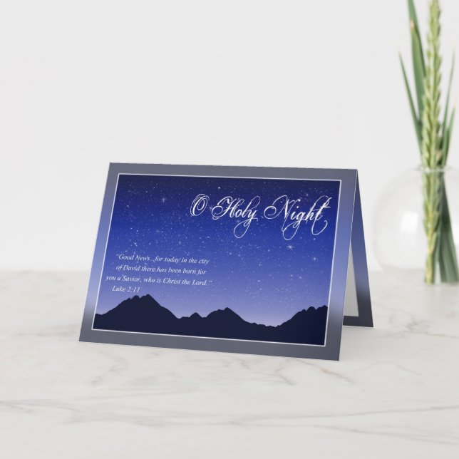 O Holy Night Christmas Card (Front)