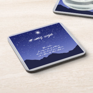 O Holy Night Christmas Coaster