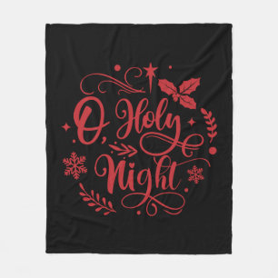 O Holy Night Christmas Holiday Fleece Blanket