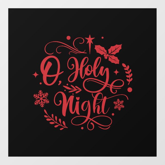 O Holy Night Christmas Holiday Floor Decals (Front)