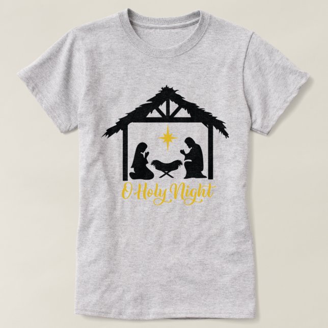 O Holy Night Christmas Holiday Women's T-Shirt (Design Front)
