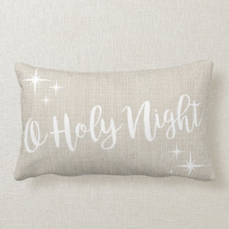 O Holy Night Christmas Linen Pillow