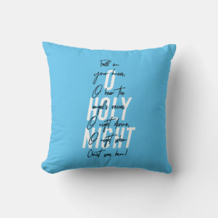 O Holy Night Christmas Lyric Throw Pillow