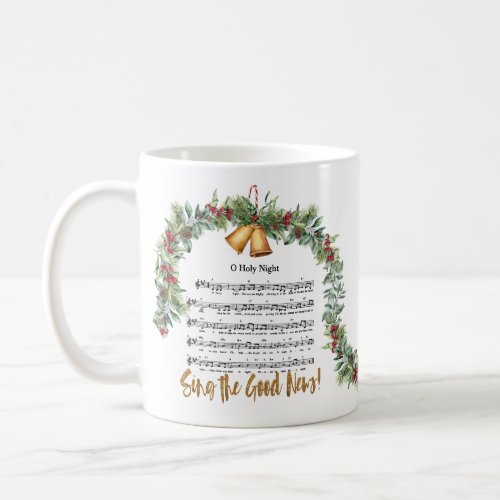 O HOLY NIGHT Christmas Nativity Hymn Scripture  Coffee Mug