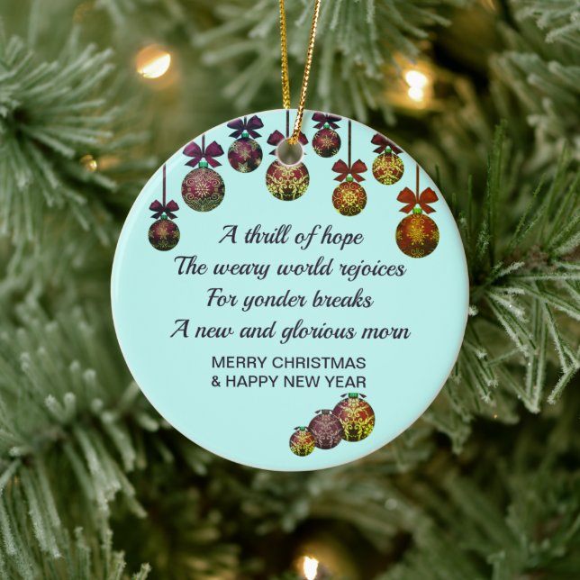 O HOLY NIGHT | Christmas New Year Ceramic Ornament (Tree)