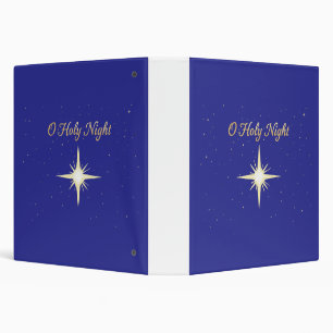 O Holy Night   Elegant Star of Bethlehem Religious 3 Ring Binder