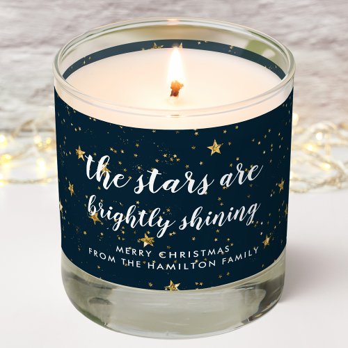 O Holy Night  Gold Stars Christmas Gift Scented Candle