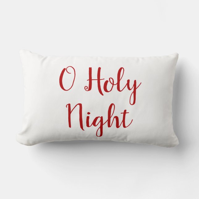 O Holy Night Holiday Lumbar Pillow (Front)