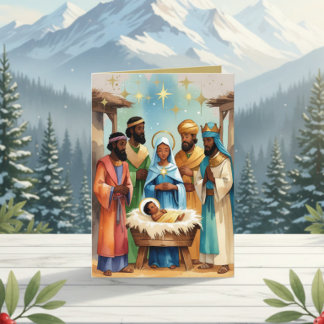 O Holy Night Nativity Christmas Holiday Card