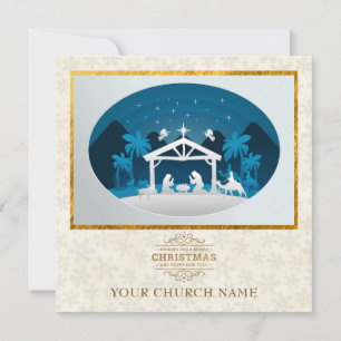 O Holy Night Nativity Religious Church Holiday Card
