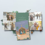 O' Holy Night Nativity Scene Christmas Tri-Fold Holiday Card<br><div class="desc">Nativity scene in Bethlehem Christmas illustration designed by Shelby Allison that can be personalized with your Holiday Greeting, </div>