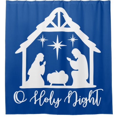 O Holy Night Nativity Shower Curtain