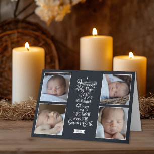 O Holy Night Photo Christmas Birth Announcement