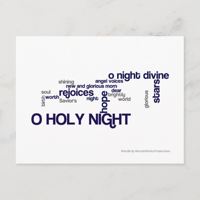 O Holy Night Postcard (Front)