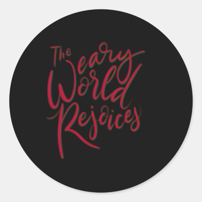 O Holy Night The Weary World Rejoices Hymn Classic Round Sticker (Front)