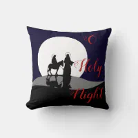 Oh Holy Night Accent Pillow in White