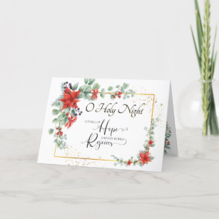 "O Holy Night" Weary World Rejoices Christmas Holiday Card