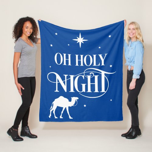 O Holy Night With Camel Fleece Blanket