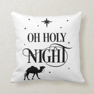 O Holy Night With Camel Throw Pillow