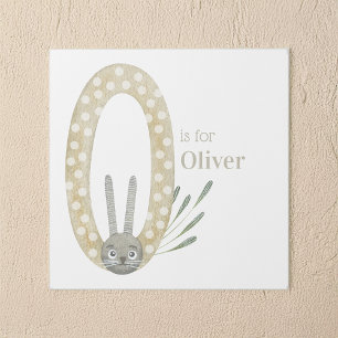 O is for Custom Name Animal Letter Art
