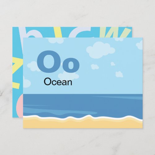 O is for Ocean _ Alphabet Flash Card